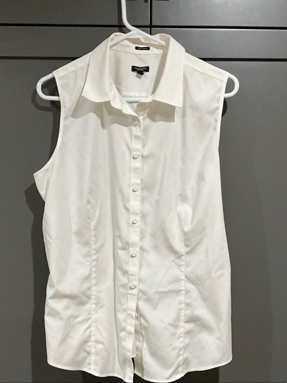 Talbots Cream Button-Front Blouse